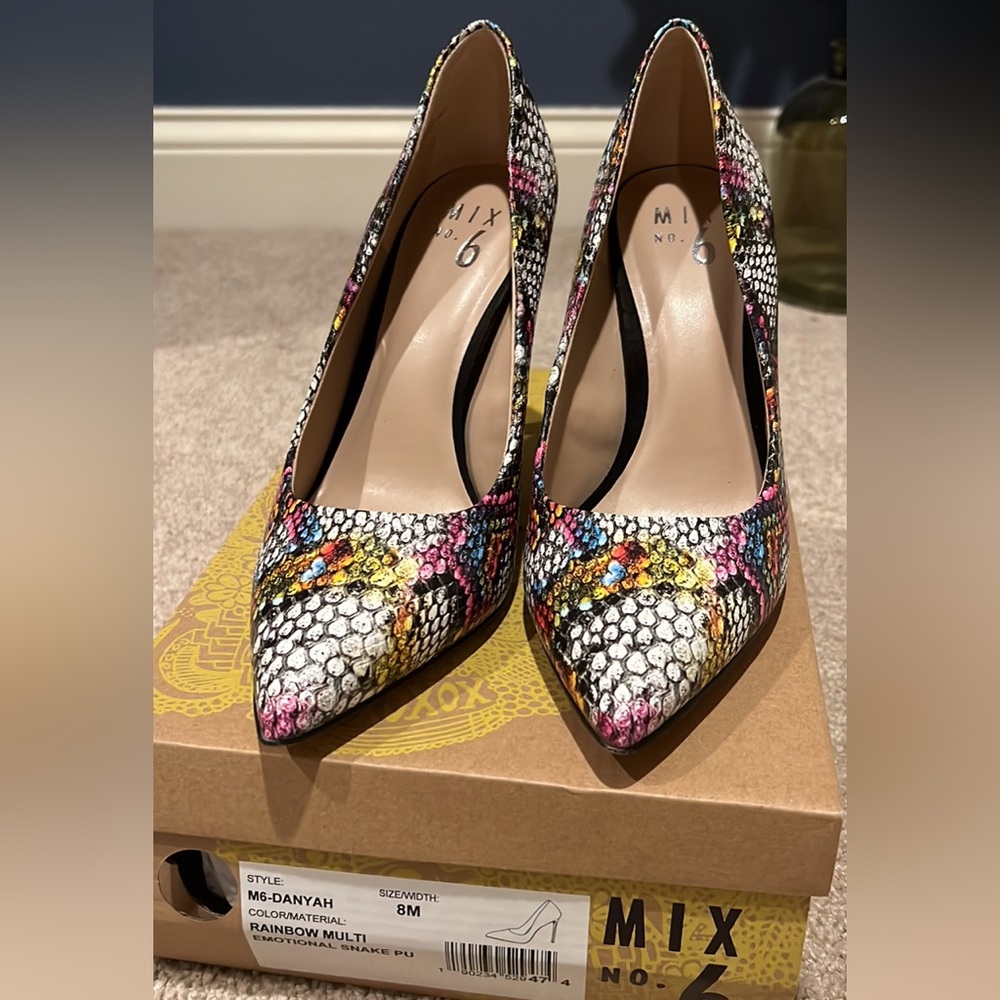 Mix no. 6 heels pumps multi color size 8